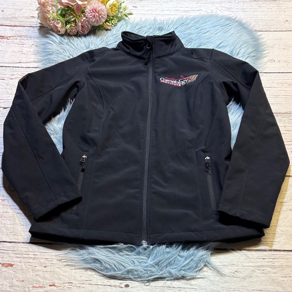Port Authority Franklin Cosmetology Institute Black Softshell Jacket sz M